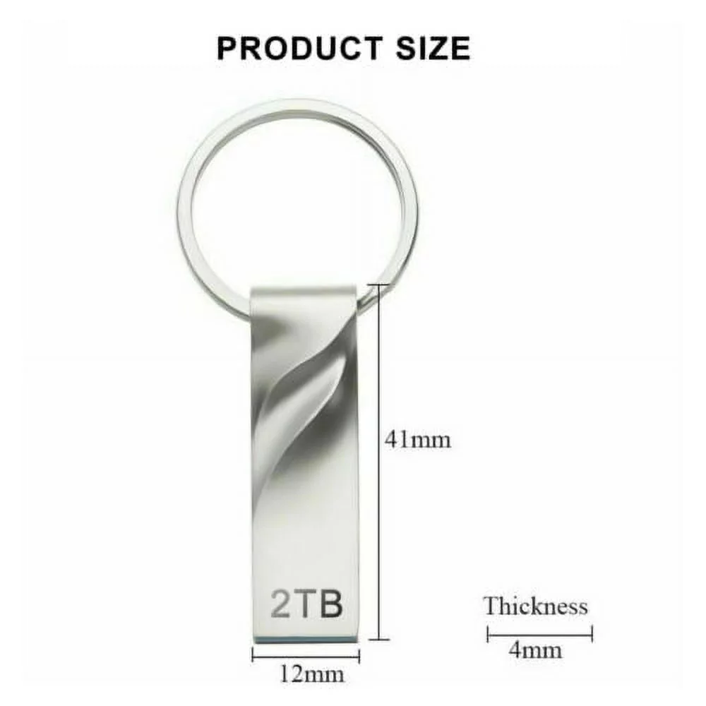 Jinyi Metal Usb 2.0 Flash Drive 2Tb Data Memory Storage Thumb Stick For Pc Laptop