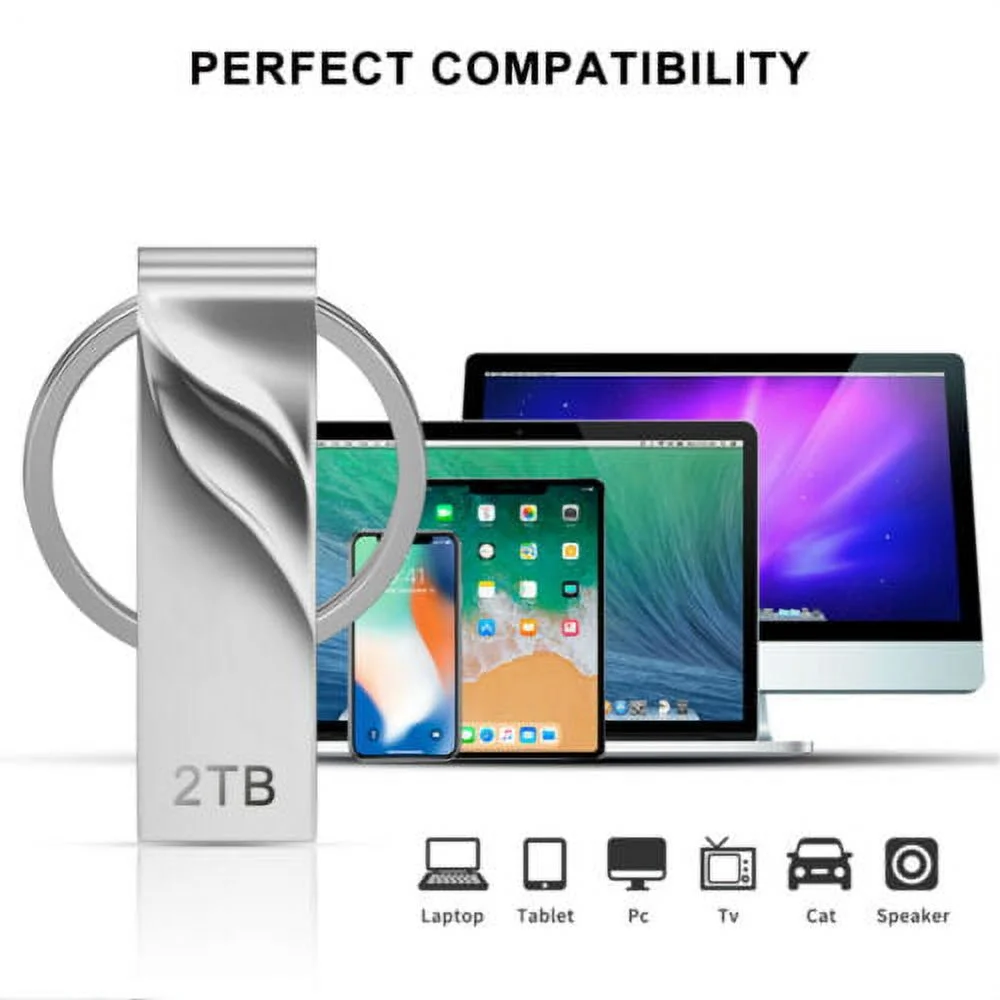 Jinyi Metal Usb 2.0 Flash Drive 2Tb Data Memory Storage Thumb Stick For Pc Laptop