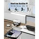 SUPERDANNY Surge Protector Power Strip with 8 Outlet 4 USB Flat Plug Outlet Extender 5 ft Black