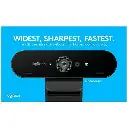 Logitech Brio 4K Webcam, Ultra 4K HD Video Calling, Noise-Canceling mic, HD Auto Light Correction, Wide Field of View, Works with Microsoft Teams, Zoom, Google Voice, PC/Mac/Laptop/Macbook/Tablet