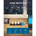 DEWENWILS 2-Pack 6-Outlet Power Strip Surge Protector, 6Ft Long Extension Cord, 500 J, Black, UL Listed