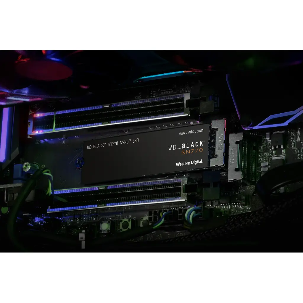 WD Black 1TB SN770 NVMe Internal Gaming SSD Solid State Drive - PCIe Gen4 , M.2 2280, up to 5,150 MB/s - WDBBDL0010BNC- WRWM