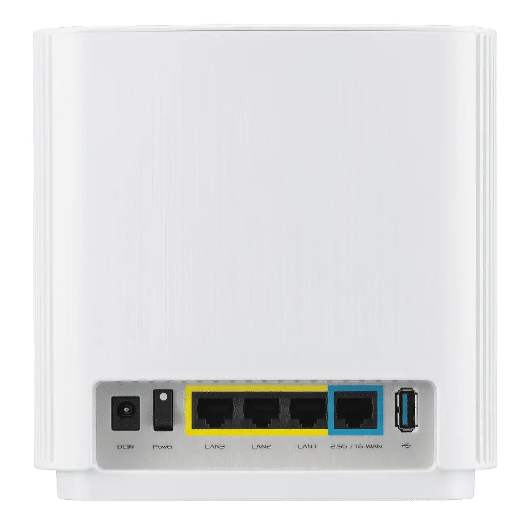 ASUS ZenWiFi XT9 AX7800 Tri-Band WiFi6 Mesh WiFiSystem (2Pack), 802.11ax, up to 5700 sq ft & 6+ Rooms, AiMesh, Lifetime Free Internet Security, Parental Controls, 2.5G WAN Port, UNII 4, White
