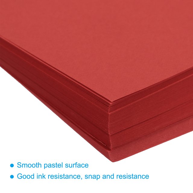 125 Sheets A4 Colored Print Copy Paper 8.5" x 11" Origami Paper Printer Paper 80gsm for Printing, Red