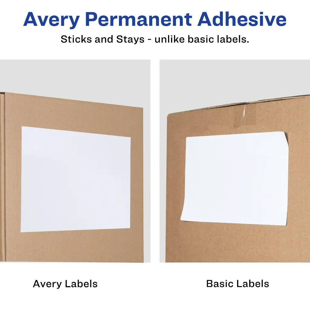 Avery Shipping Labels, 5.5 x 8.5, White, TrueBlock, Inkjet, 20 Labels (18126) 0.399 lb