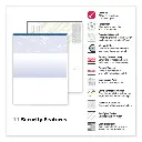 Security Business Checks, 11 Features, 8.5 x 11, Blue Marble Top, 500/Ream