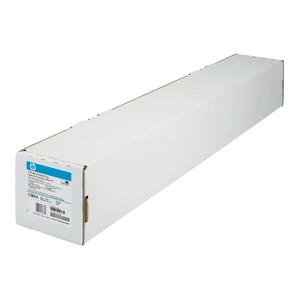 HP Wide Format Paper Roll 36 In x 150 Ft DesignJet for Inkjet Prints 4.7MIL | 90g/m2 (24lb.) | White (C1861A)