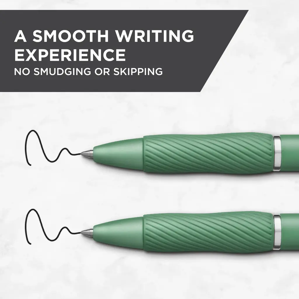 Sharpie S-Gel, Gel Pens, Medium Point (0.7mm), Green Barrel, Black Ink, 4 Count