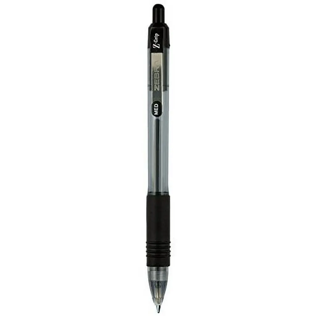 Zebra Pen Z-Grip Retractable Ballpoint Pen, 1.0 mm, Black Ink, 7-Pack