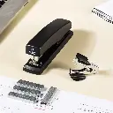 Deli Stapler, Desktop Stapler, Office Stapler, 20 Sheet Capacity, Includes 1000 Staples and Staple Remover, Black
