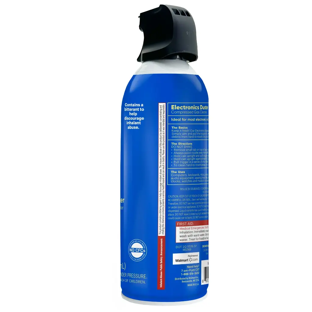 onn. Electronics Duster Compressed Gas Cleaner, 10 oz