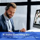 Bluetooth Headset, Wireless Headset with Microphone for PC, V5.2 Computer Headset with Noise Cancelling Mic