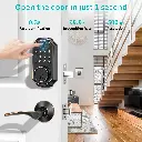 TOPVISION Smart Lock, Keyless Entry Door Lock, Fingerprint Deadbolt with Keypad, IP65 Weatherproof, Smart Deadbolt Lock for Home, Office(Black)