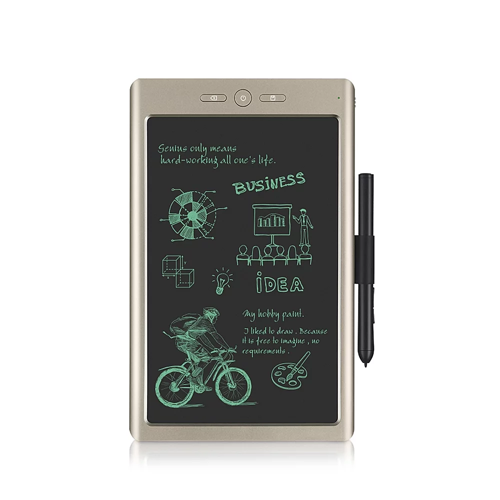 Ametoys 10’’ Smart Office Writing Pad Inspiration Sketchbook Drawing Note Pad with Stylus Pen for Hand-painting/Travelling Gold Bronze