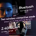UHM Wireless Gaming Headset for PC/PS4/PS5/ Nintendo Switch, Over Ear 2.4G/Bluetooth Gaming Headphones with Noise-Canceling Microphone, 7.1 Surround Sound, 3.5mm Wired Mode for Xbox Series, Black