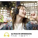 E7 Active Noise Cancelling Headphones Wireless Bluetooth Headphones with Rich Bass, Wireless Headphones with Clear Calls, Black