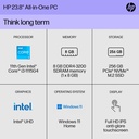 HP 23.8" Touch FHD All-in-One PC, Intel Core i3-1115G4, 8GB SDRAM, 256GB SSD, Snow White, Windows 11 Home, 24-df1053w