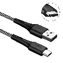 onn. 6 ft USB Type C Charging and Data Cable, Compatible with iPhone15, Samsung, Single Pack, Black