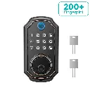 TOPVISION Smart Lock, Keyless Entry Door Lock, Fingerprint Deadbolt with Keypad, IP65 Weatherproof, Smart Deadbolt Lock for Home, Office(Black)