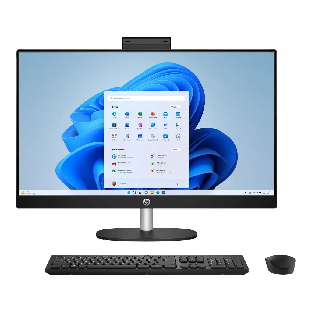 HP 27 inch Touch All-in-One Desktop AMD Ryzen 7-7730U 12GB RAM 1TB SSD Jet Black