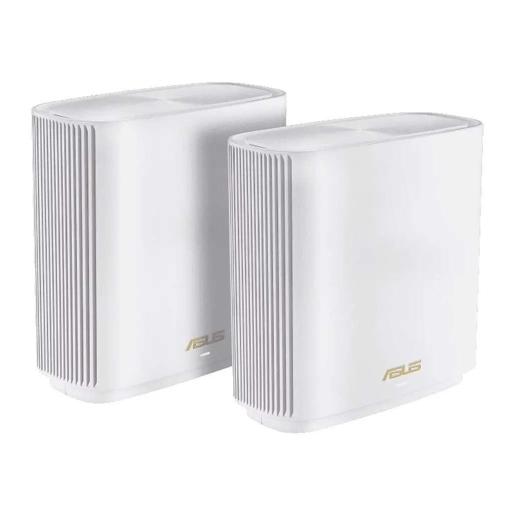ASUS ZenWiFi XT9 AX7800 Tri-Band WiFi6 Mesh WiFiSystem (2Pack), 802.11ax, up to 5700 sq ft & 6+ Rooms, AiMesh, Lifetime Free Internet Security, Parental Controls, 2.5G WAN Port, UNII 4, White