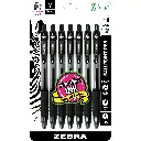 Zebra Pen Z-Grip Retractable Ballpoint Pen, 1.0 mm, Black Ink, 7-Pack