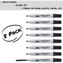 Mr. Pen- Black Permanent Markers, 8 Pack