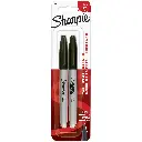 Sharpie Permanent Markers, Fine Point, Black, 2 Count