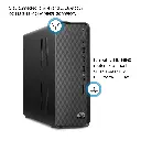 HP Slim Desktop, Intel Celeron J4025, 4GB RAM, 256GB SSD, Dark Black, Windows 11 Home, S01-aF2003w