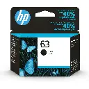 HP 63 Black Original Ink Cartridge, ~170 pages, F6U62AN#140