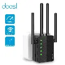 WiFi Range Extender, 1200Mbps Signal Booster Repeater Cover up to 2500 Sq.ft, 2.4 & 5GHz Dual Band WiFi Extender, 4 Antennas 360° Full Coverage Wireless Internet Amplifier for Smart Home Devices